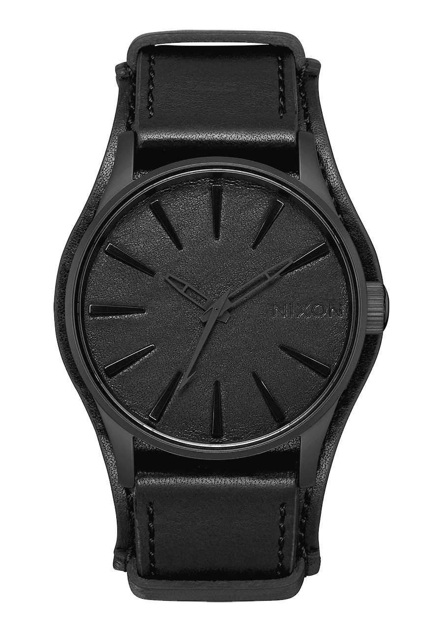 Sentry Leather Watch | Black / Black Album | Men's Leather – Nixon HK