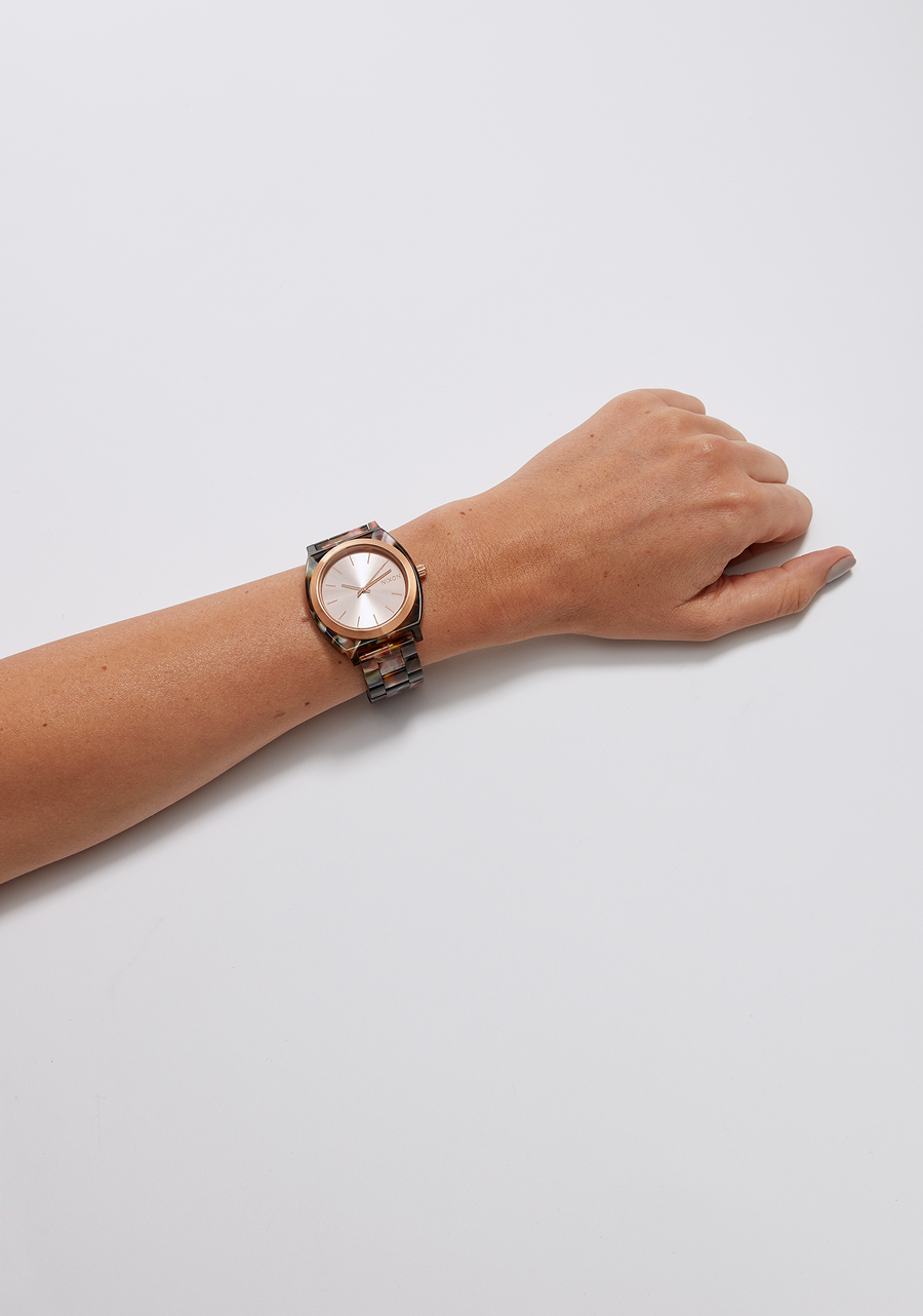 Time Teller Acetate Watch | Clear/Silver Sunray/Rainbow | Unisex